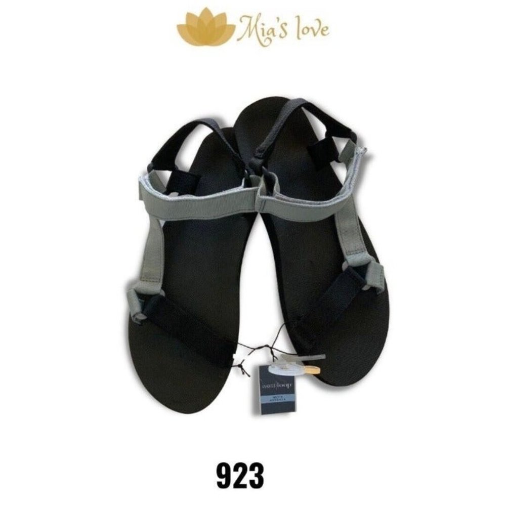West Loop, Men’s sandals 11 black and gray, Summer Slides, Ajustable.